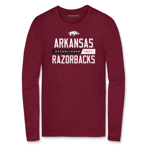 Arkansas Razorbacks School Harmony Long Sleeve T-Shirt Cardinal - Hogs Shirt Gifts for Razorbacks Lovers