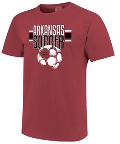 Arkansas Razorbacks Soccer Distressed Cardinal Short Sleeve T-Shirt - Hogs Shirt Gifts for Razorbacks Lovers