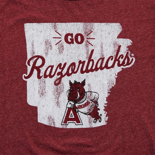 Arkansas Razorbacks State Graphic Short Sleeve Mock Twist T-Shirt with American University Shirt - Image 2