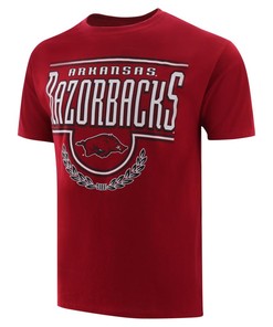 Arkansas Razorbacks Stripes Jersey Short Sleeve T-Shirt Cardinal - Hogs Shirt Gifts for Razorbacks Lovers