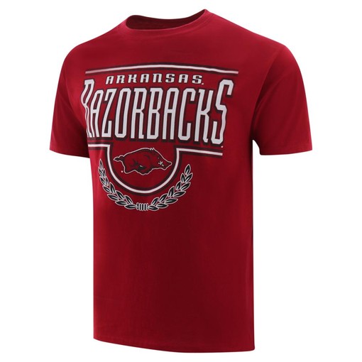Arkansas Razorbacks Stripes Jersey Short Sleeve T-Shirt Cardinal - Hogs Shirt Gifts for Razorbacks Lovers