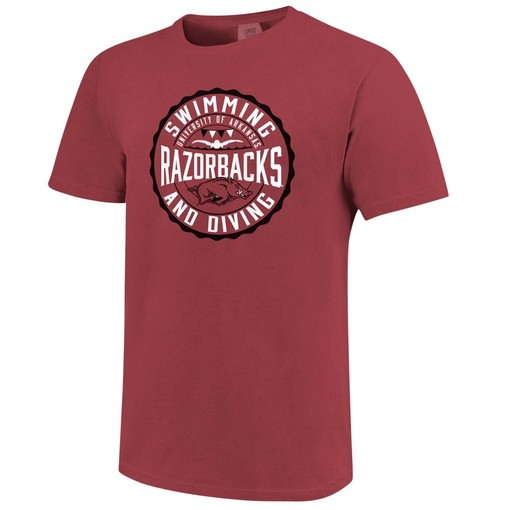 Arkansas Razorbacks Swim & Dive Circle Short Sleeve T-Shirt Cardinal - Hogs Shirt Gifts for Razorbacks Lovers