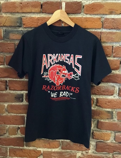 Arkansas Razorbacks T-Shirt, Arkansas Razorbacks Hoodie Sweater - Vintage Style 80s