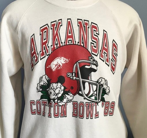 Arkansas Razorbacks University Cotton Bowl Football Sweatshirt, Arkansas Razorbacks Sweater - Vintage Style