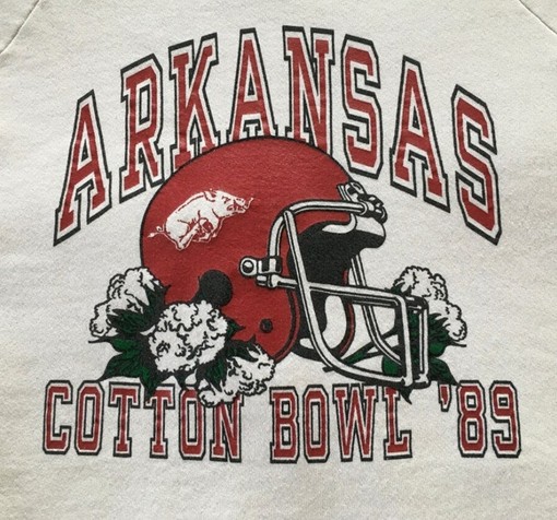 Arkansas Razorbacks University Cotton Bowl Football Sweatshirt, Arkansas Razorbacks Sweater - Vintage Style - Image 2