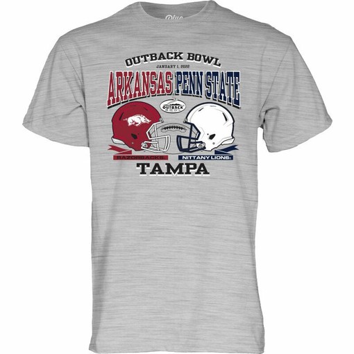 Arkansas Razorbacks V Penn State Outback Bowl Short Sleeve T-Shirt for Men