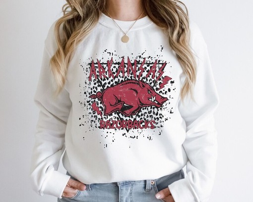 Arkansas Razorbacks Vintage Cheetah Sweatshirt, Hoodie, Shirt - Hogs Shirt Gifts for Razorbacks Lovers