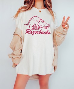 Arkansas Razorbacks Vintage Tee, Game Day Football Apparel for Fans, NCAA Shirts