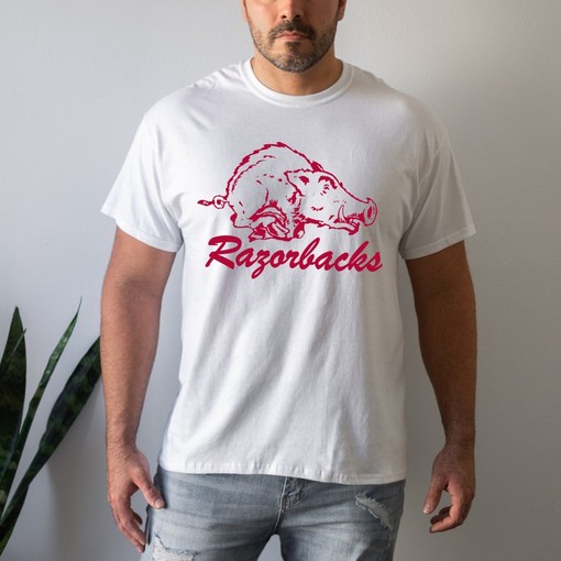 Arkansas Razorbacks Vintage Tee, Game Day Football Apparel for Fans, NCAA Shirts - Image 3
