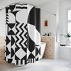Art Deco Geometric Vintage Shower Curtain, Designer Minimalist Curtain, Home Decor Bathroom Art
