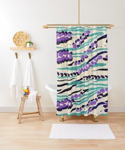 Art Nouveau Shower Curtain - Unique and Eco-Friendly Boho Bathroom Art