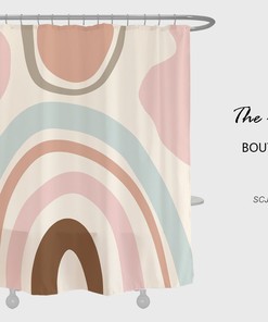 Artistic Color Shower Curtain - Waterproof with 12 Hooks and Custom Sizes Available