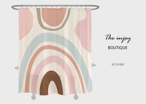 Artistic Color Shower Curtain - Waterproof with 12 Hooks and Custom Sizes Available