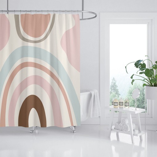 Artistic Color Shower Curtain - Waterproof with 12 Hooks and Custom Sizes Available - Image 2