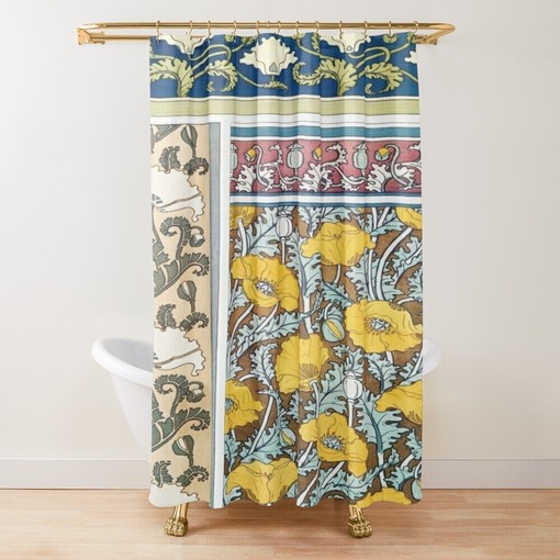Artistic Disney Floral Boho Shower Curtain - Chic and Eco-Friendly Bathroom Decor with Hooks - Image 4