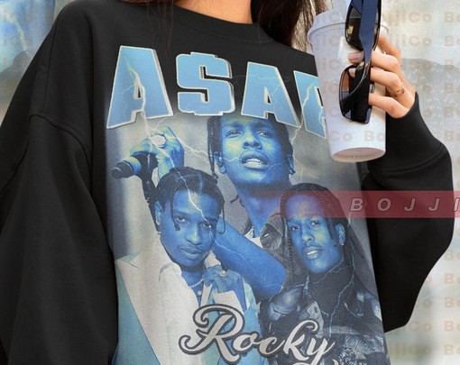 Asap Rocky Retro 90s Tee - Movie Fans Gifts for Hip-Hop Music Lovers - Image 4
