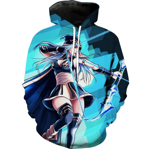 Ashe Frost Archer League Of Legends All Over Print 3D Hoodie
