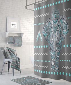 At Home Shower Curtains Boho Elephant Shower Curtain