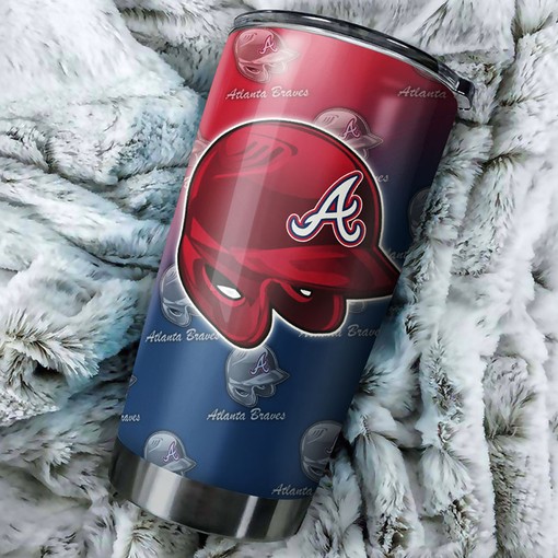 Atlanta Braves MLB Tumbler with Adorable Dog Design - Perfect Tumbler for Braves and Dog Lovers - Image 2