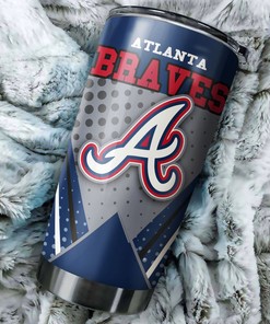 Atlanta Braves MLB Tumbler with Unique and Custom Design for Baseball Lovers and Custom MLB Logo
