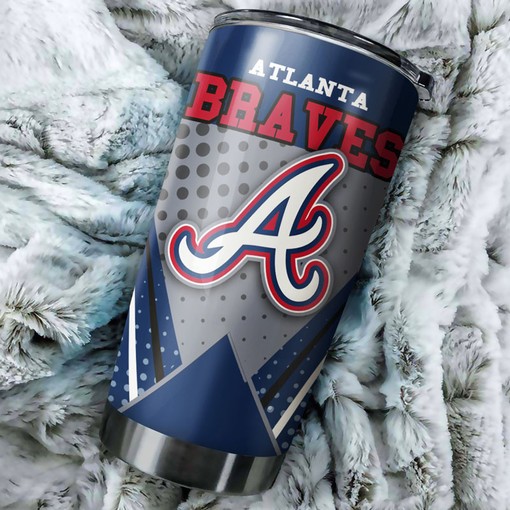 Atlanta Braves MLB Tumbler with Unique and Custom Design for Baseball Lovers and Custom MLB Logo