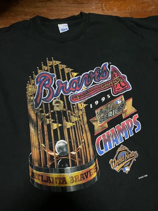 Atlanta Braves MLB World Series Champs T-Shirt Sweatshirt Pullover Hoodie Reprinted Gift for Atlanta Braves Vintage '95