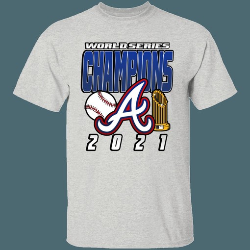 Atlanta Braves Retro MLB T-Shirt Sweatshirt Hoodie Gifts for Baseball Fans - 2021 World Series Champions - Image 2