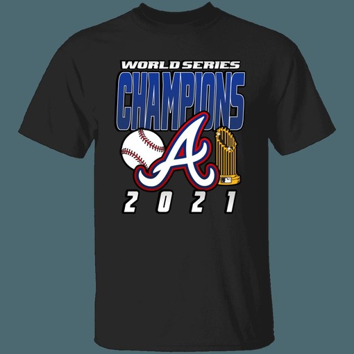 Atlanta Braves Retro MLB T-Shirt Sweatshirt Hoodie Gifts for Baseball Fans - 2021 World Series Champions - Image 4