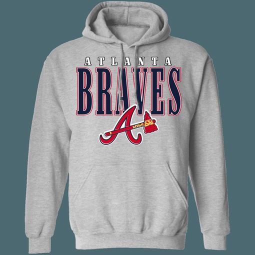 Atlanta Braves TOMAHAWK Vintage MLB Hoodie Sweatshirt Shirt Gifts for MLB Fans - Vintage Style - Image 2