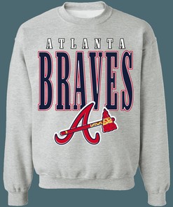 Atlanta Braves Vintage 90s MLB Crewneck Sweatshirt Hoodie Shirt for Baseball Fans - Vintage Style
