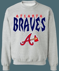 Atlanta Braves Vintage MLB Crewneck Sweatshirt Hoodie Shirt - Vintage Style