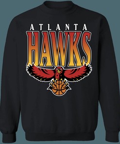 Atlanta Hawks Gradient Retro NBA Vintage Sweatshirt Hoodie Shirt for NBA Fans - Vintage Style
