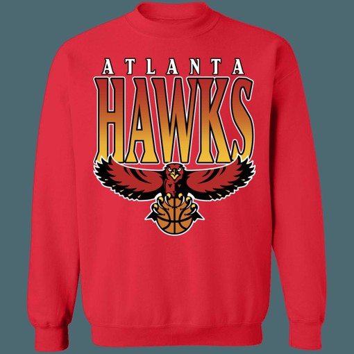 Atlanta Hawks Gradient Retro NBA Vintage Sweatshirt Hoodie Shirt for NBA Fans - Vintage Style - Image 2