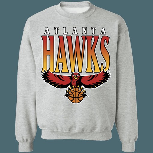 Atlanta Hawks Gradient Retro NBA Vintage Sweatshirt Hoodie Shirt for NBA Fans - Vintage Style - Image 3