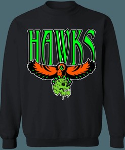 Atlanta Hawks Halloween Retro NBA Crewneck Sweatshirt Hoodie Shirt Gifts for NBA Fans - Vintage Style