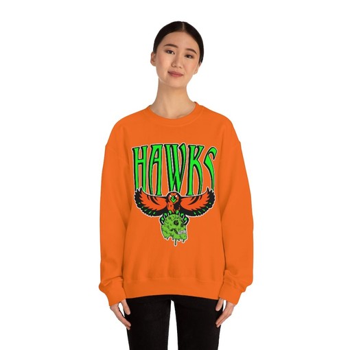 Atlanta Hawks Halloween Retro NBA Sweatshirt Hoodie Shirt for NBA Fans - Vintage Style - Image 2