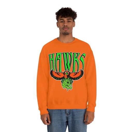 Atlanta Hawks Halloween Retro NBA Sweatshirt Hoodie Shirt for NBA Fans - Vintage Style - Image 3
