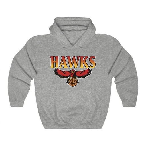 Atlanta Hawks Vintage 90s NBA Sweatshirt Hoodie Shirt for NBA Fans - Retro Style - Image 3