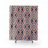 Atomic Aqua Pink Blue White Mid Century Modern Shower Curtain for Your Bathroom