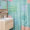 Atomic Kitty Pattern Mid Century Modern Shower Curtains - MCM Shower Accessory with Retro Touch