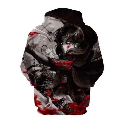 Attack On Titan Blood 3D Printed All Over Print Hoodie - Ideal for Anime Lovers - Image 2