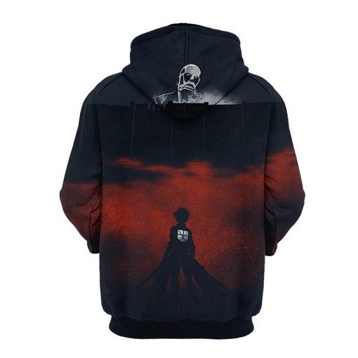 Attack On Titan Colossal All Over Print 3D Hoodie - Perfect for Anime Fans - Image 2