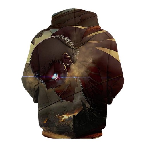 Attack On Titan Eren Jeager 3D Printed All Over Print Hoodie - Unique Hoodie for Anime Fans - Image 2