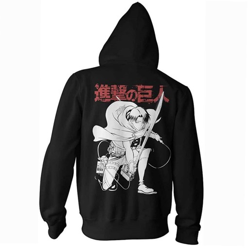 Attack on Titan Crouching Levi Adult All Over Print 3D Hoodie - Must-have for Anime Lovers - Image 2