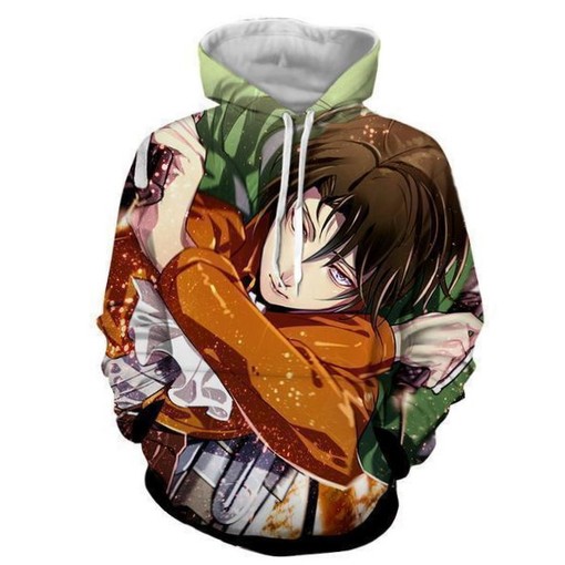 Attack on Titan Levi Ackerman All Over Print 3D Hoodie - Perfect for Men