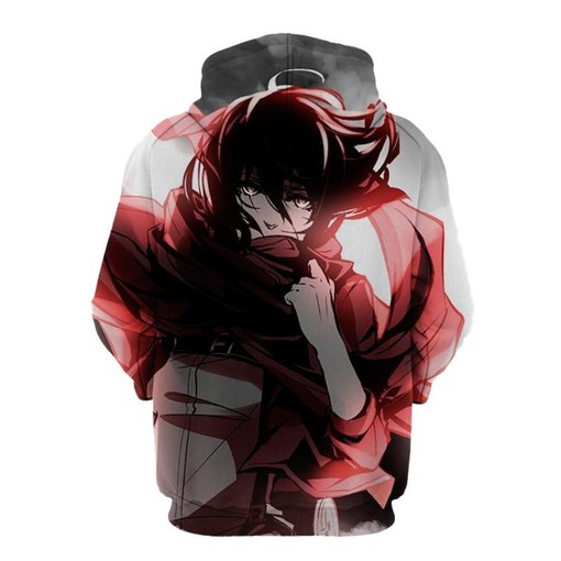 Attack on Titan Mikasa 3D Hoodie with All Over Print Design - Stylish and Cool - Image 2