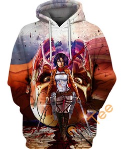 Attack on Titan Mikasa Hoodie with 3D Print - Unique and Bold