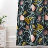 Australis Floral Shower Curtain, Botanical Bath Decor, Vintage-Inspired Fabric Bath Curtain