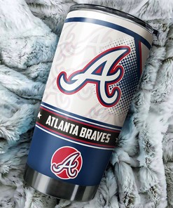 Authentic Atlanta Braves MLB Tumbler for True Fans with Custom Engraving and Logo