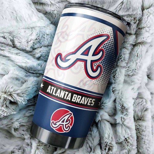 Authentic Atlanta Braves MLB Tumbler for True Fans with Custom Engraving and Logo